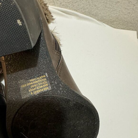 Sugar Pursuit Brown Boots with Faux Fur Collar - Picture 16 of 16